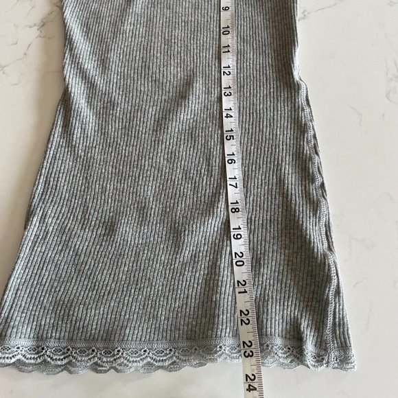 Epic Threads Sleeveless Lace Trim Ribbed Tank Top Gray Girls Size XL - Picture 7 of 7